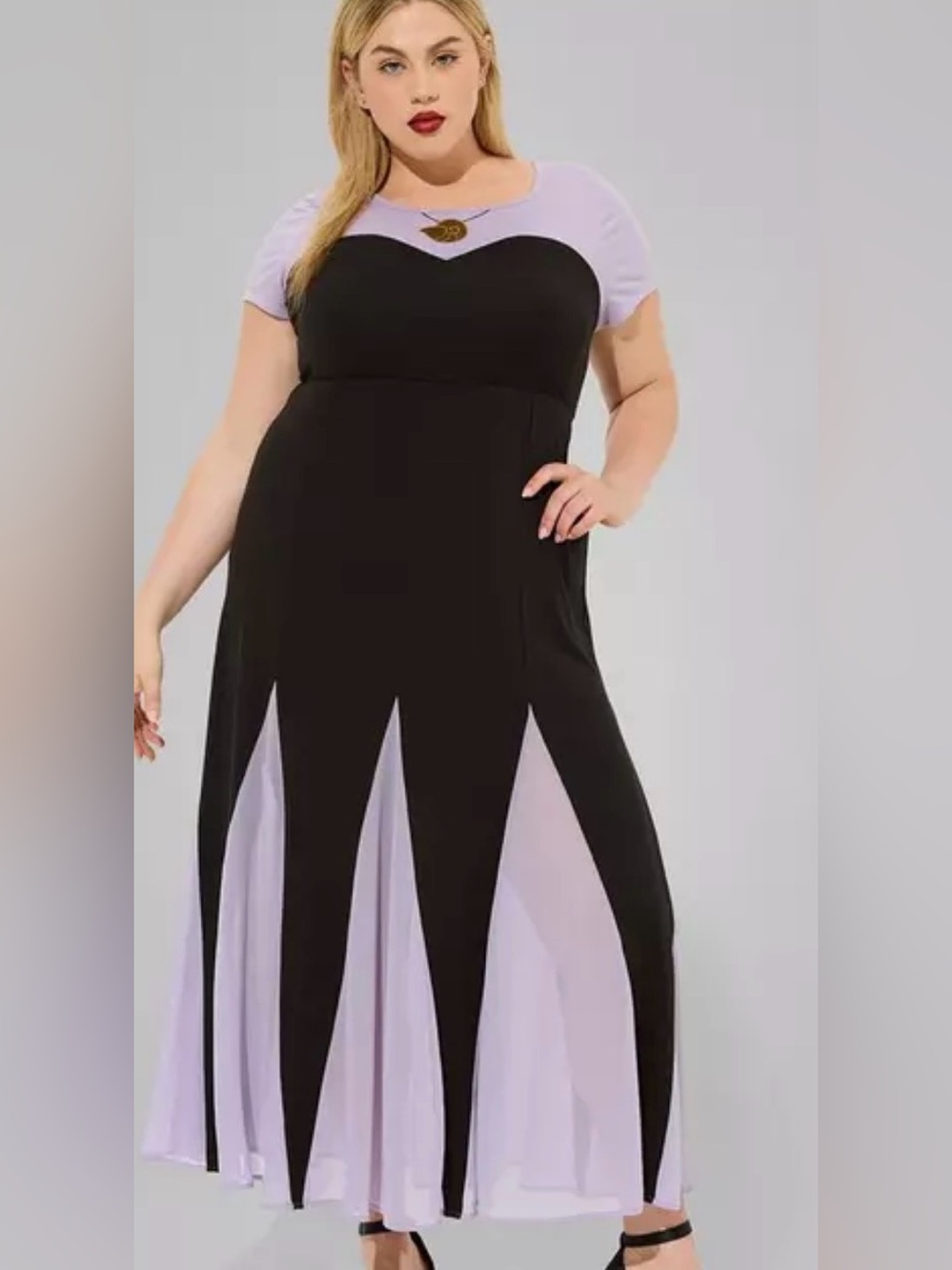 Torrid Disney The Little Mermaid Ursula short sleeve cosplay maxi dress 2X